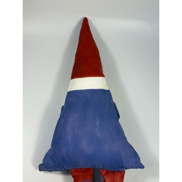 Santa Claus Pillow Doll With Red Hat & Blue Outfit | Vintage Hand Painted Christ - Picture 6 of 15